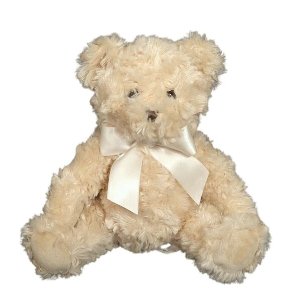 Bearington Collection Other - The Bearington Collection Teddy Bear Plush Stuffed Animal Toy Tan With Bow 9 in